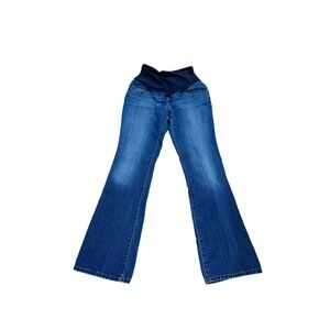 Grayson Maternity Bootcut Jeans Blue Denim Stretch Panel Size M